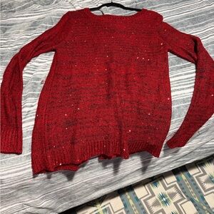 ❄️Time and Tru Women's Vibrant Red Knit Sweater
